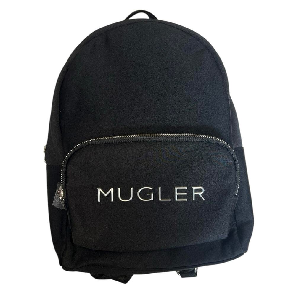 NWOT Mugler Parfums Black Neoprene Backpack